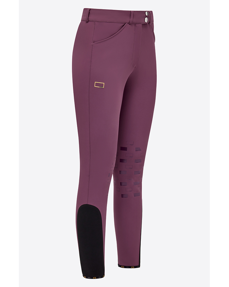 Plum knee-grip jumping breeches for women - RG