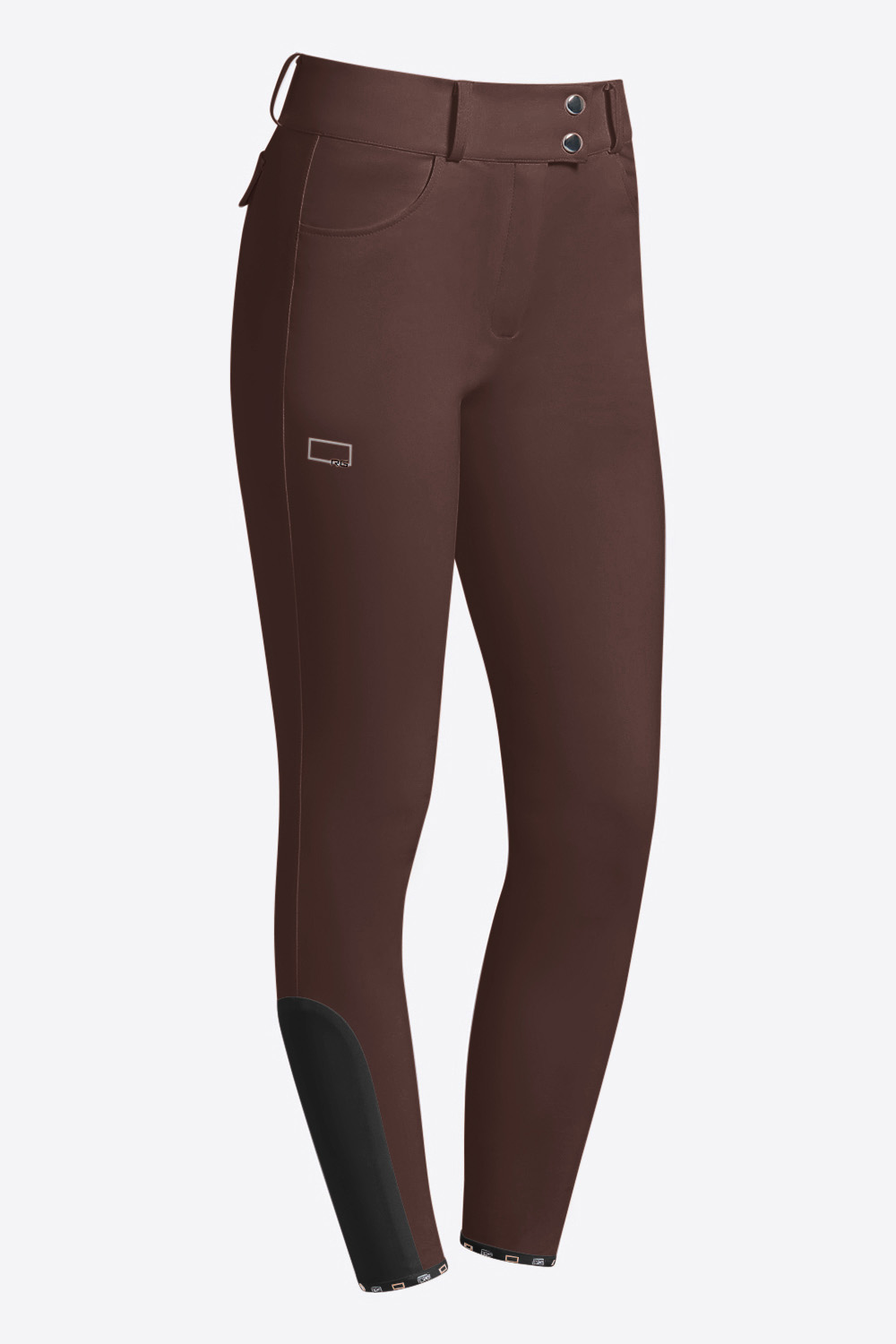 Chocolate brown high-waisted knee-grip jumping breeches for women - RG