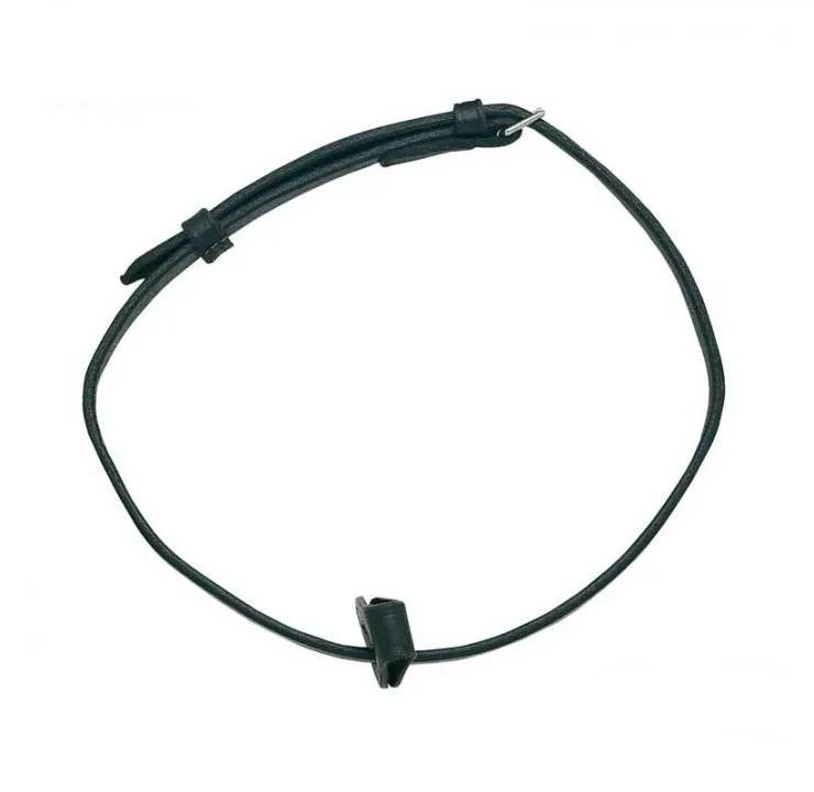 Muserolle bouche-fermée en cuir noir de 70 cm de long pour cheval - Zaldi