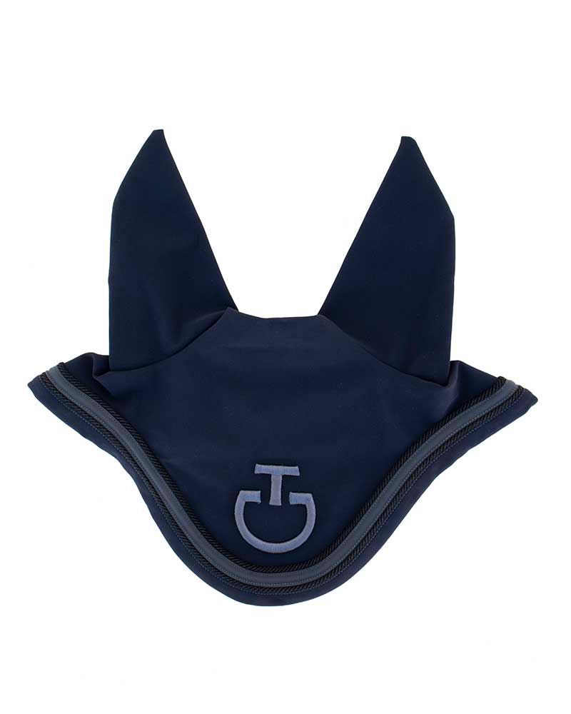 Navy blue and dark gray earmuffs with rigid ears for horse and pony - Cavalleria Toscana