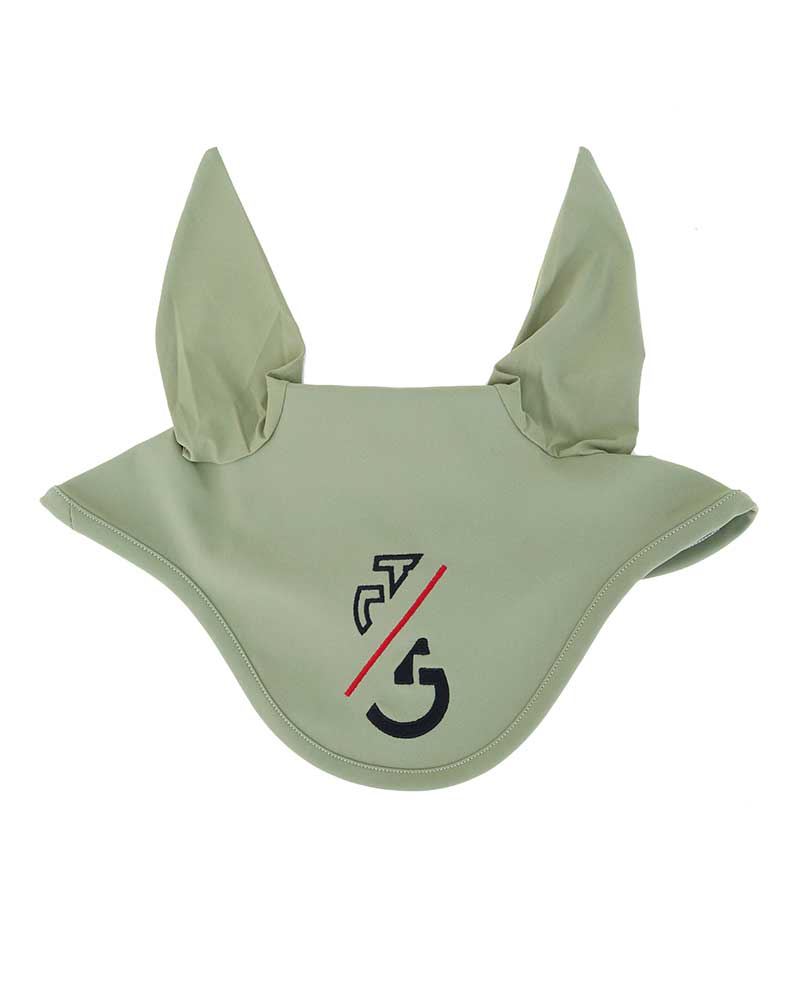 Khaki jersey earnets with fine elastic ears for horse CT Team - Cavalleria Toscana