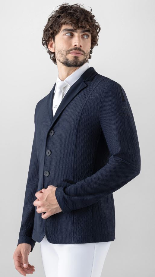 Veste de compétition de maille bleu marine pour homme Crokirk - Equiline