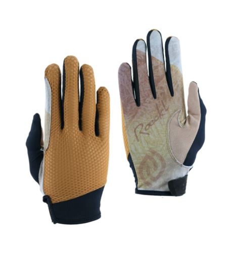 Gants d'été pour l'équitation marron et noir LOKAIER - Roeckl