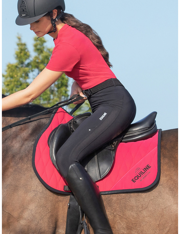 Black side mesh horse riding pants (knee grip) for women Ciannek - Equiline