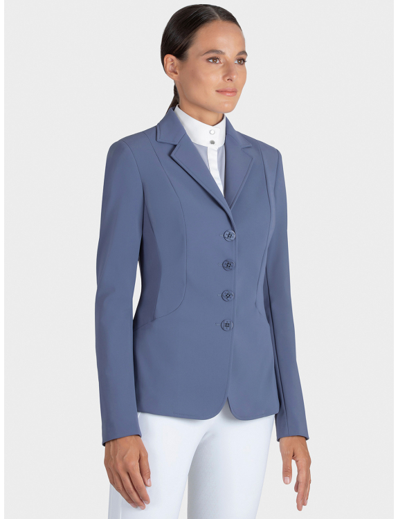 Veste de compétition très fine bleu clair pour femme Elorne - Equiline