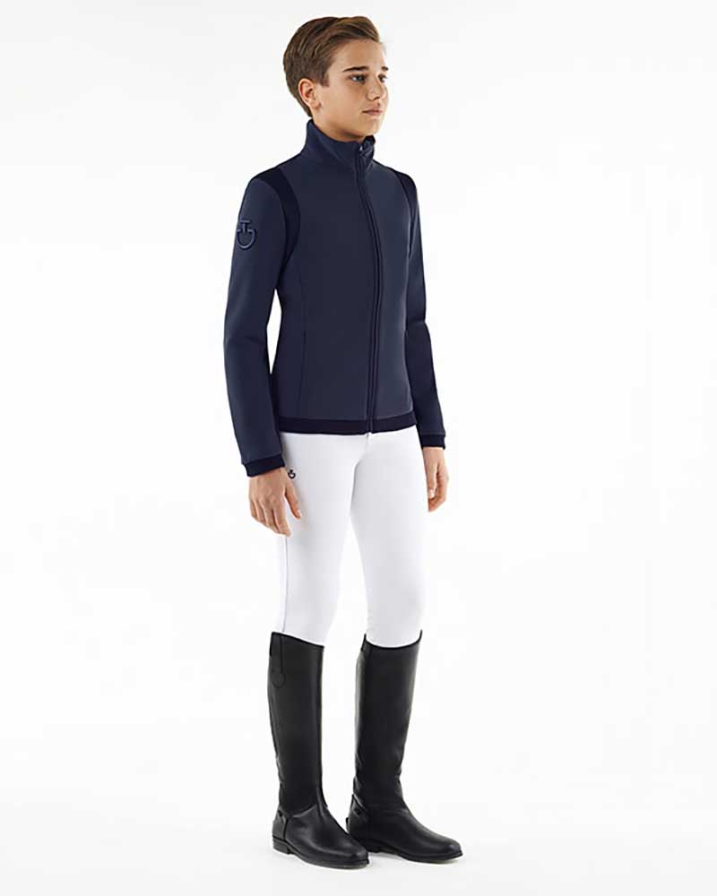 Veste polaire technique bleu marine d'entraînement junior unisexe - Cavalleria Toscana