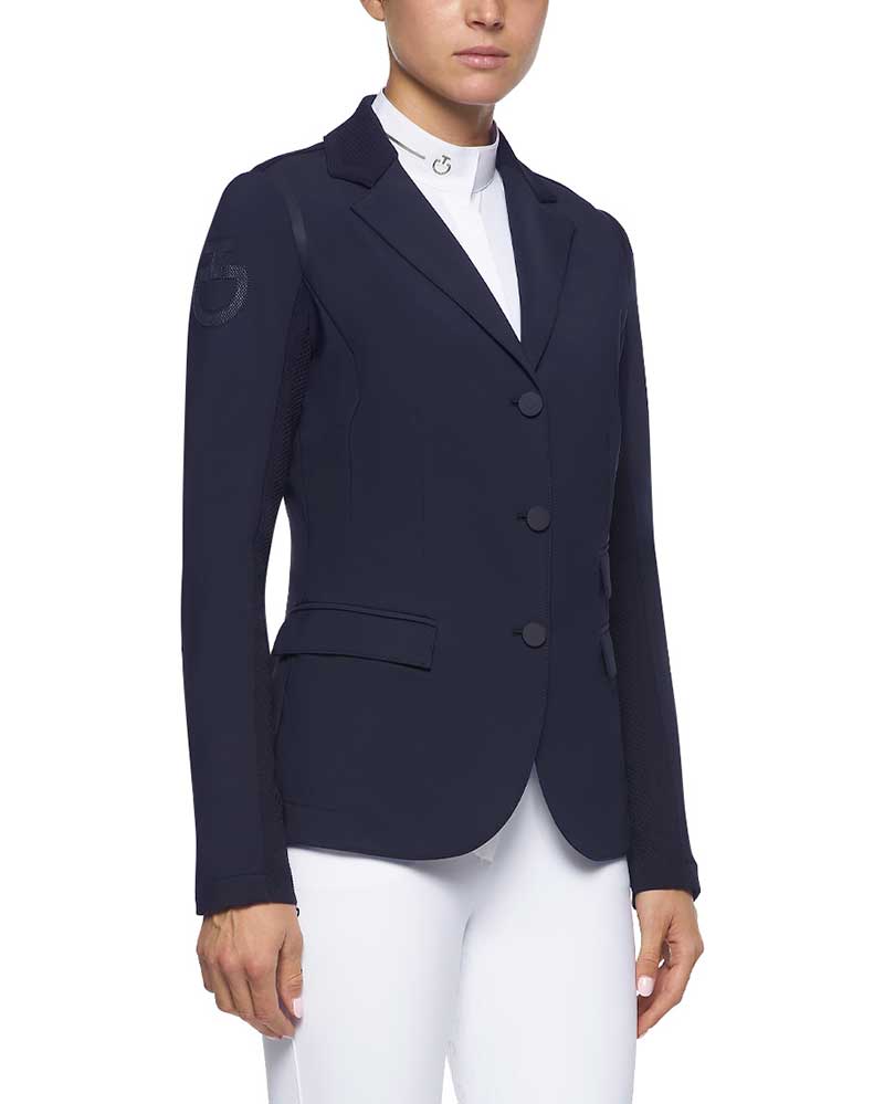 Veste de compétition bleu marine avec espalda de punto pour femme - Cavalleria Toscana Revolution