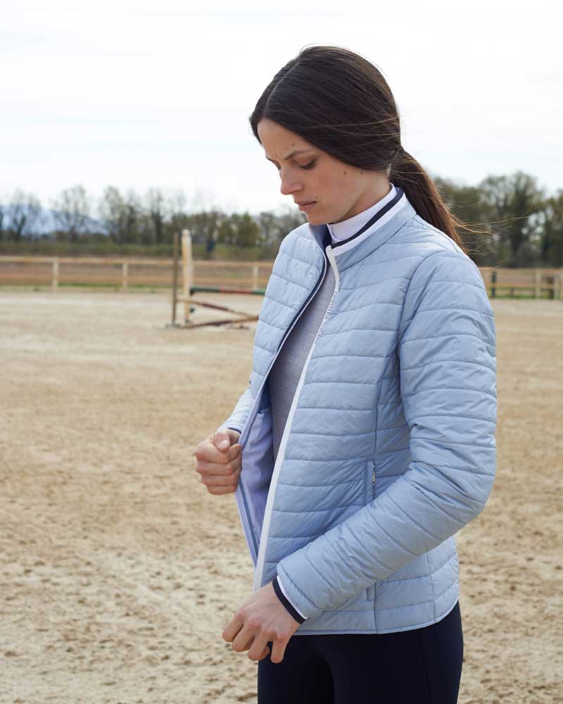 Ultralight padded light blue jacket for women - Cavalleria Toscana
