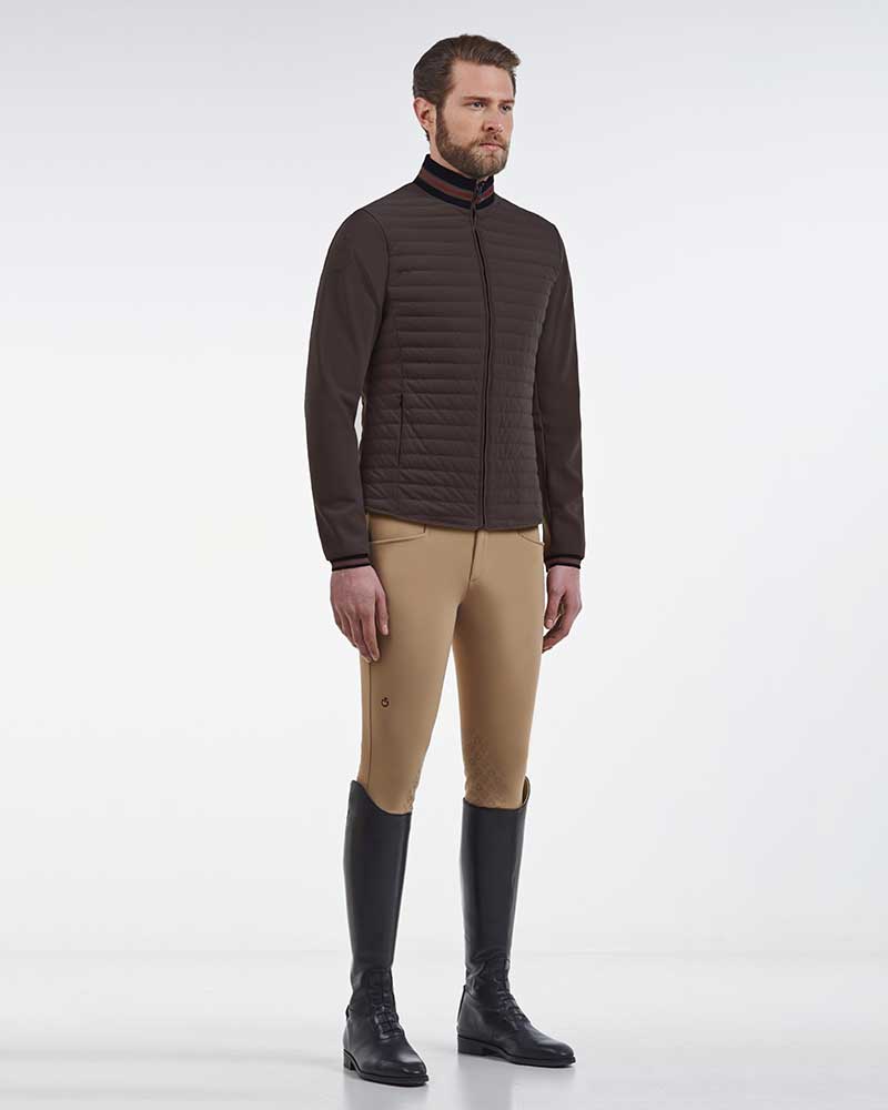 Veste/Gilet en plumes marron foncé grisâtre pour homme - Cavalleria Toscana