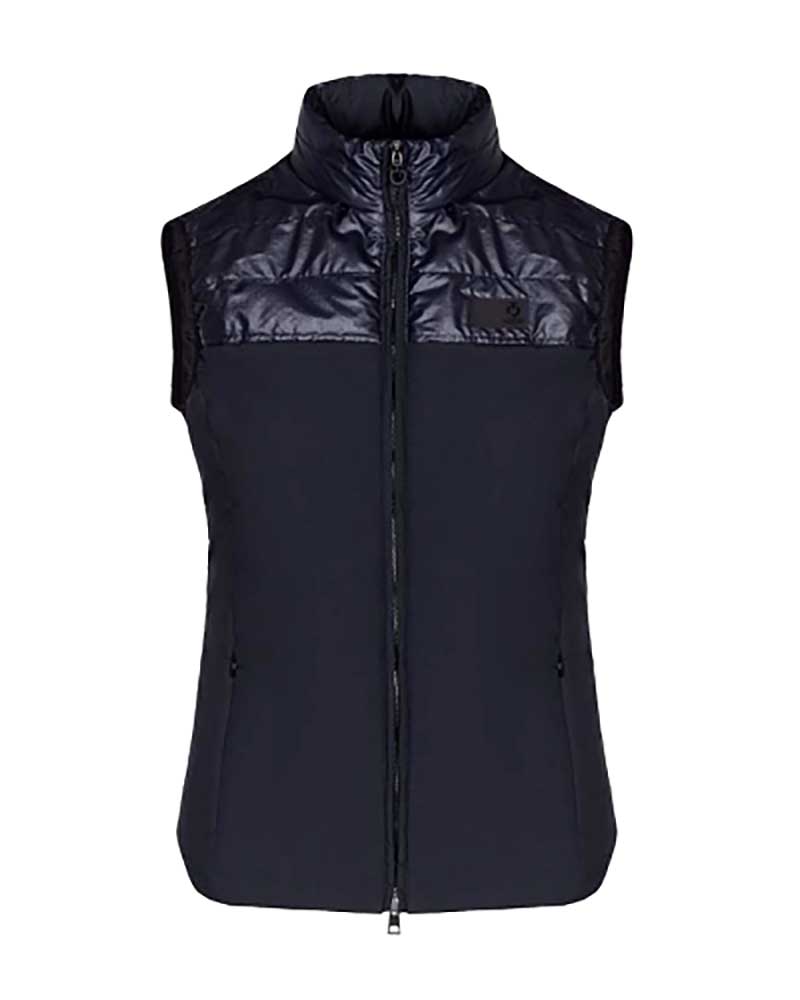 Gilet softshell bleu marine avec nylon aux épaules pour homme - Cavalleria Toscana