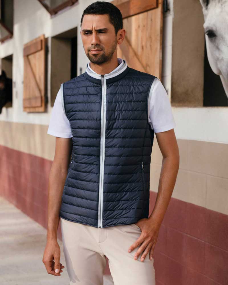 Gilet matelassé ultraléger bleu marine pour homme - Cavalleria Toscana