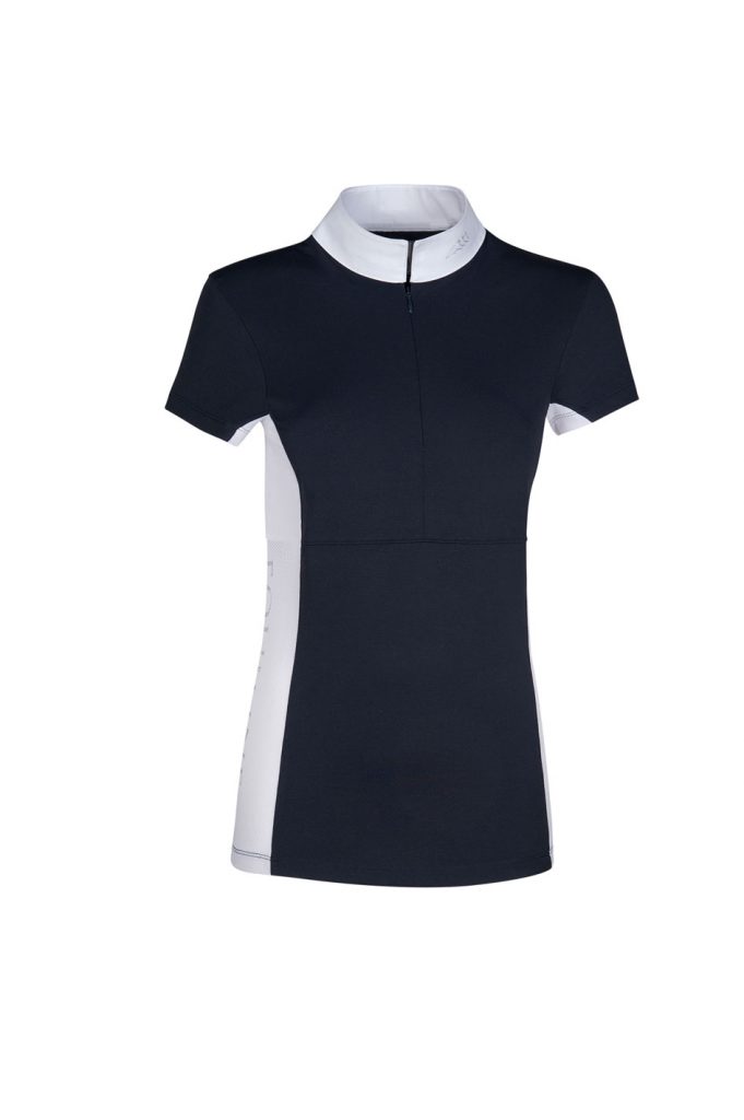 Polo de compétition pour femme bleu marine modèle-Artic - Equiline