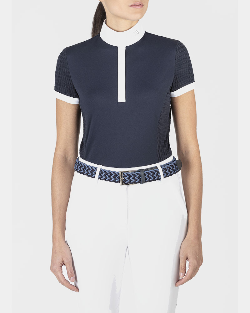 Polo de compétition bleu marine pour femme - Equiline