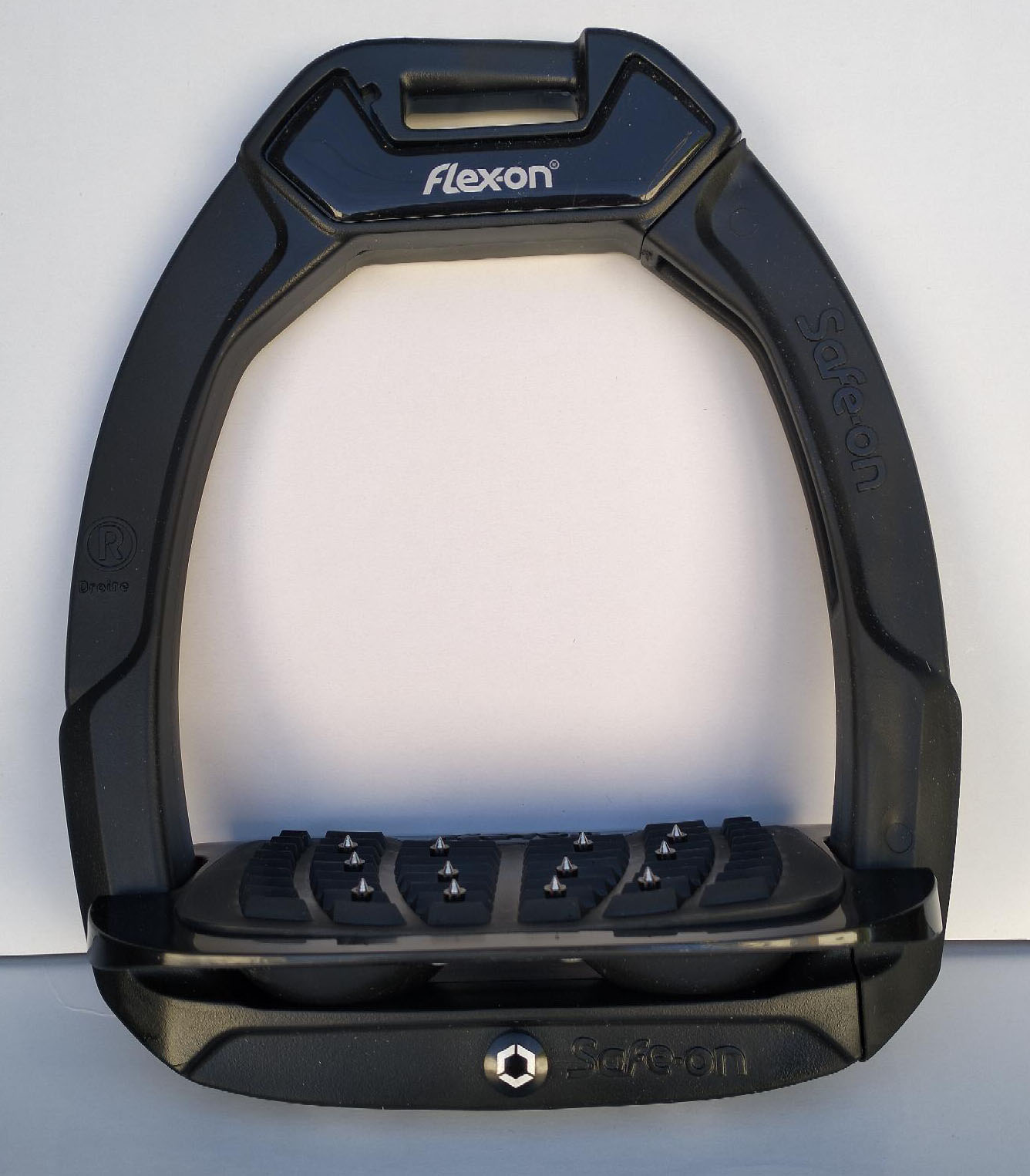 Étriers "Safe-on" incliné ultragrip noirs avec amortisseurs noirs - Flex-On
