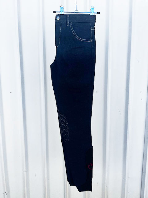 Dark color jeans with pockets (knee grip) unisex junior - Cavalleria Toscana