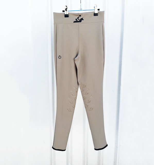 Beige riding leggings (knee grip) for girls - Cavalleria Toscana