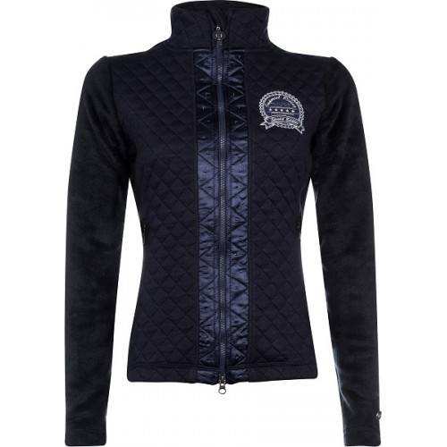 Veste bleu marine avec mezcla de tejidos et escudo argenté sur la poitrine pour femme modèle Snowden - Imperial Riding