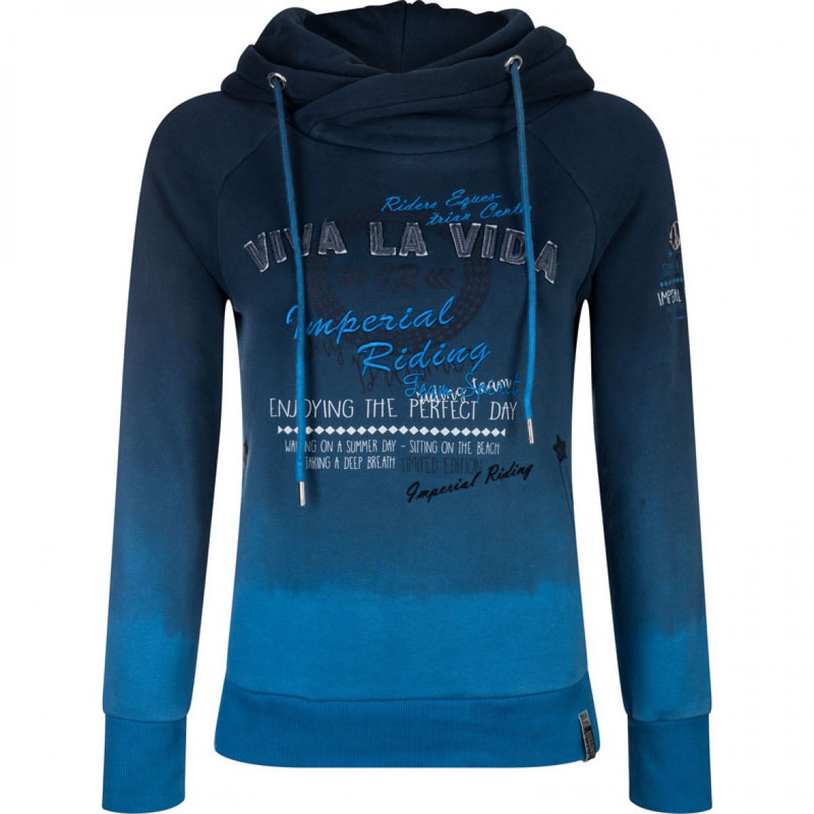 Sweat bleu marine en dégradé avec capuche pour femme Parcival - Imperial Riding