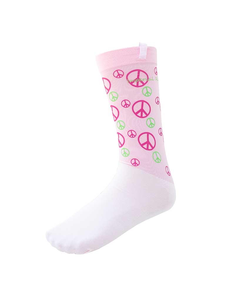 Technical pink socks with peace symbols – Pele model - Imperial Riding