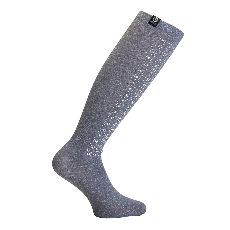 Calcetines grises con brillo plateado y pedrería Daylight - Imperial Riding