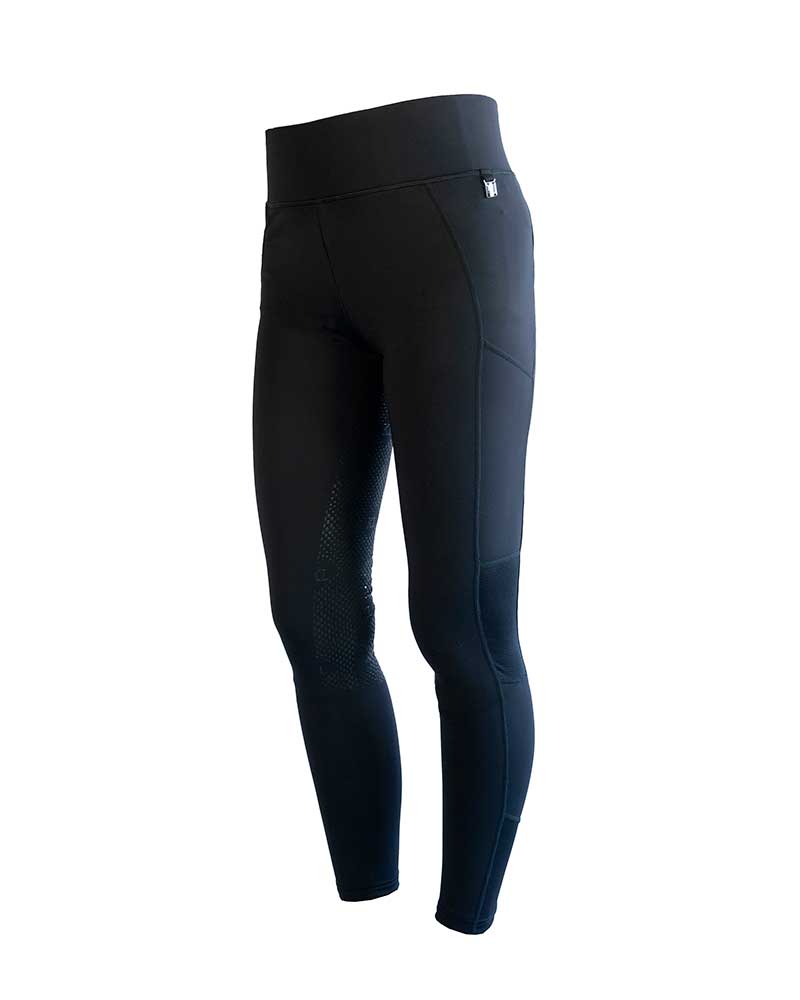 Girls' Navy Riding Tights with Full Seat Grip - KLkemmie - Kingsland Classic