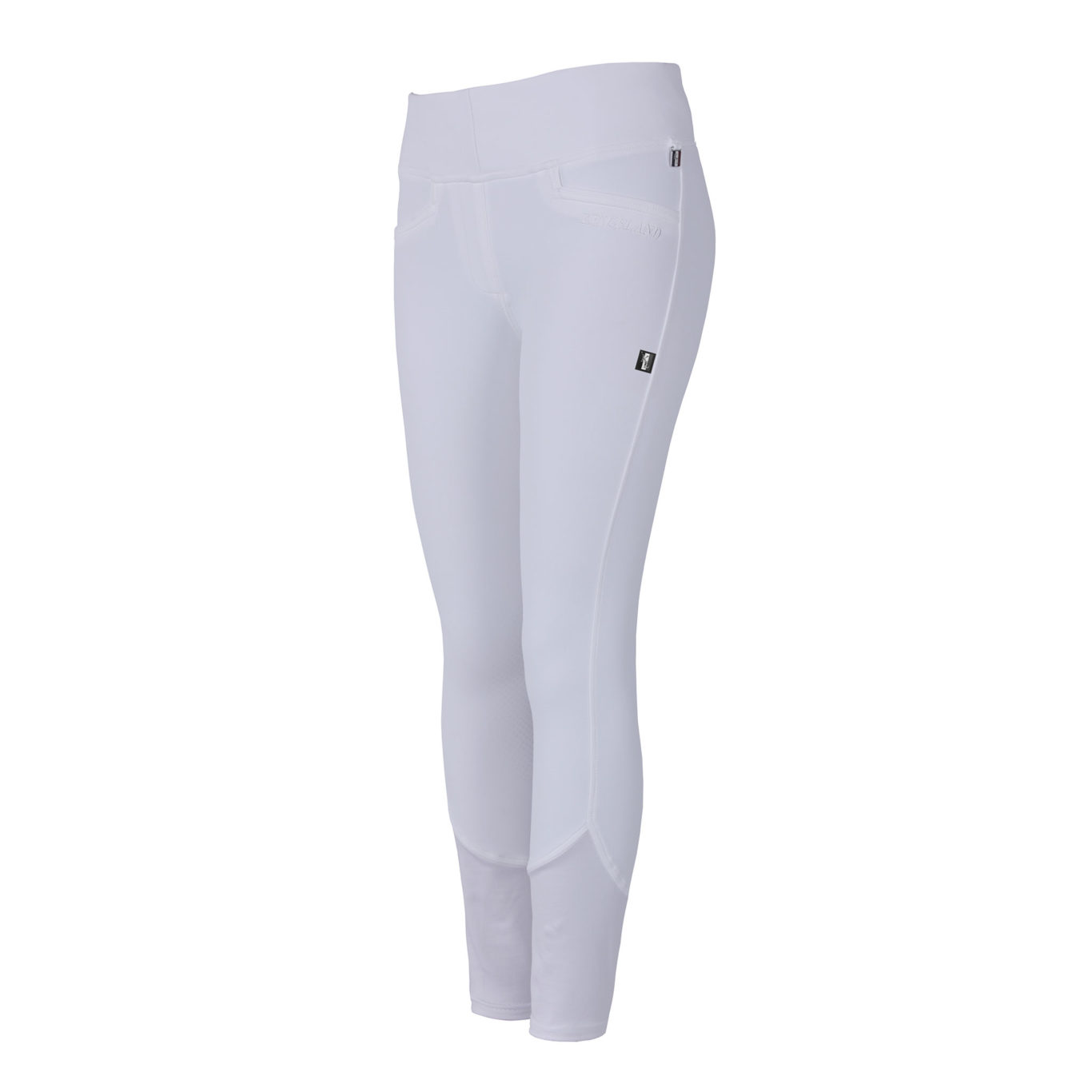 Pantalons pull-on blanc avec ceinture large et élastique et grip silicone aux genoux modèle Katja - Kingsland Classic