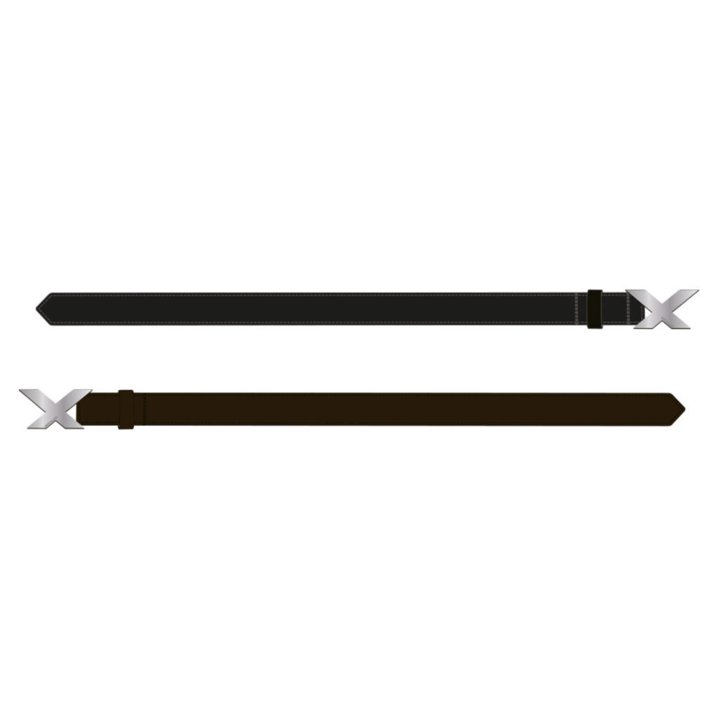 Reversible leather belt in black and dark brown for woman – Allegra – Kingsland Dressage Classic