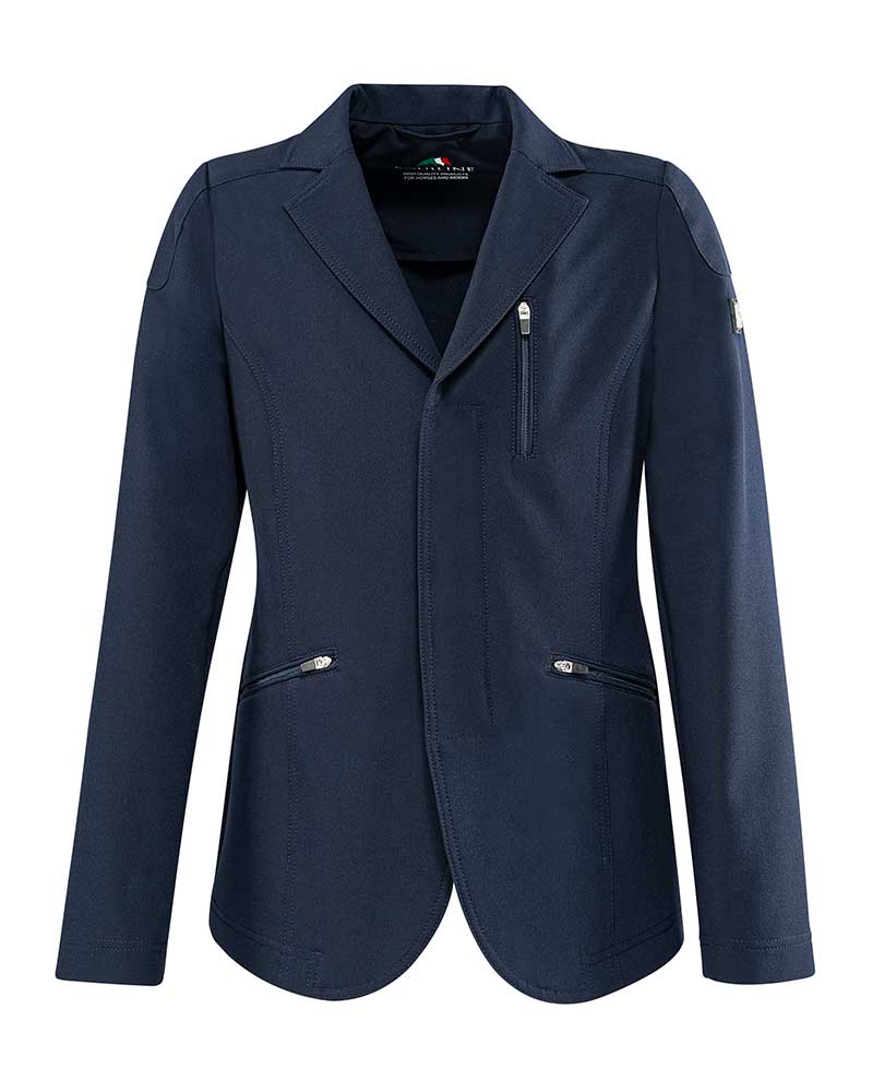 Boys' Navy Competition Jacket with Hidden Buttons Jordy - Equiline