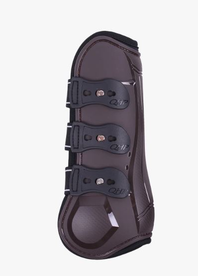 Lot de 2 protège-tendons (antérieurs) marron pour cheval et poney - QHP