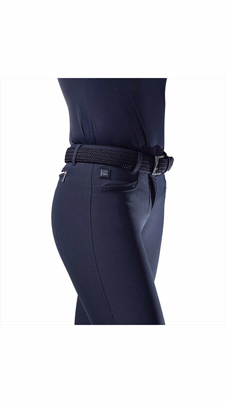 Pantalons avec grip aux genoux bleu marine pour femme modèle Milla - Equiline