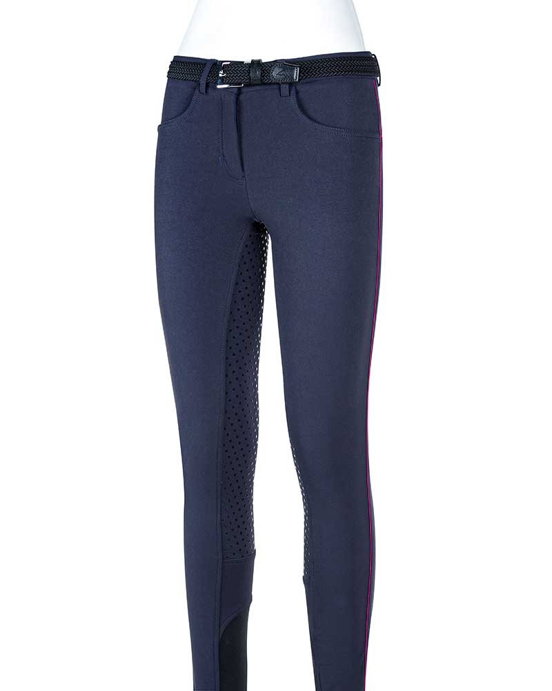 Navy riding breeches for girls Jade - Equiline