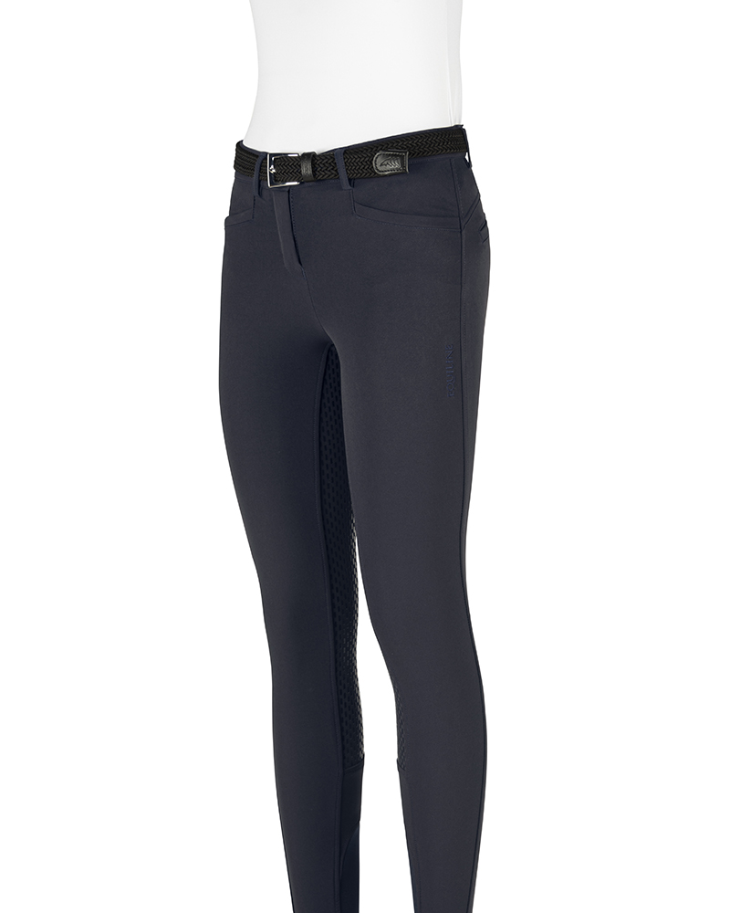 Navy riding breeches for girls - Equiline