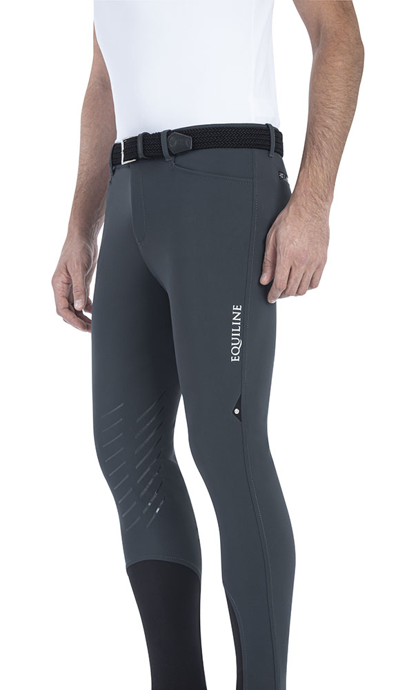 Grey riding breeches for men - Equiline