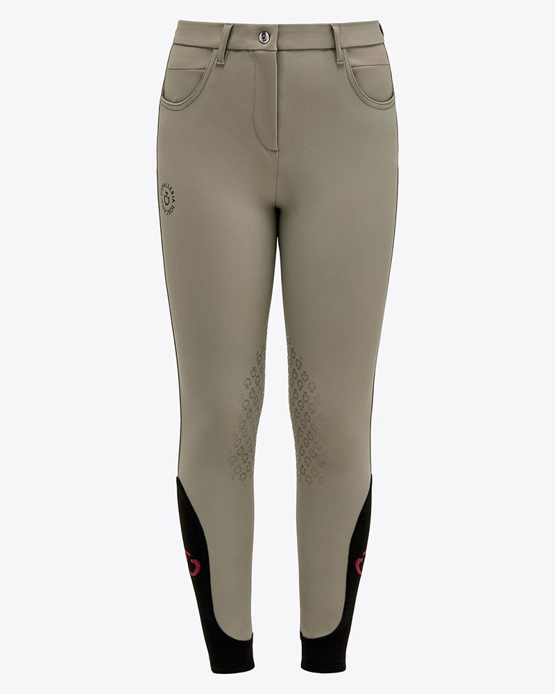 Greenish pants (knee grip) for girls CT-Orbit - Cavalleria Toscana
