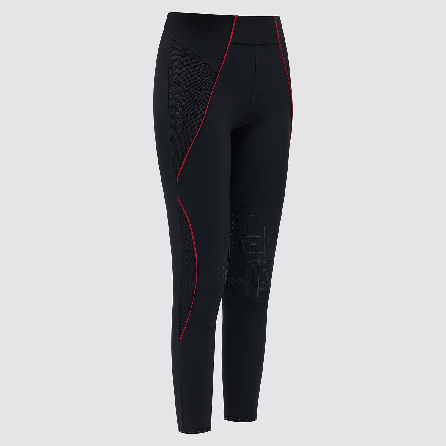 Black horse riding tights (knee grip) for girls Academy - Cavalleria Toscana