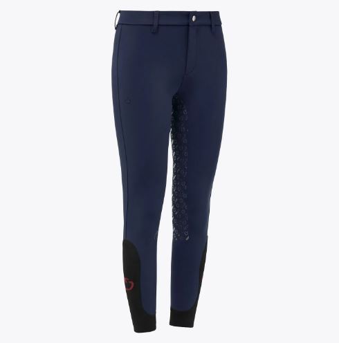 Pantalons bleu marine sans poches (grip à fond intégral) junior unisexe - Cavalleria Toscana