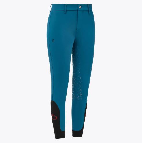 Pantalons bleu verdâtre sans poches (grip à fond intégral) junior unisexe - Cavalleria Toscana