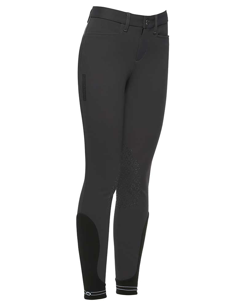 Pantalons d'équitation gris foncé (grip aux genoux) junior unisexe - Cavalleria Toscana