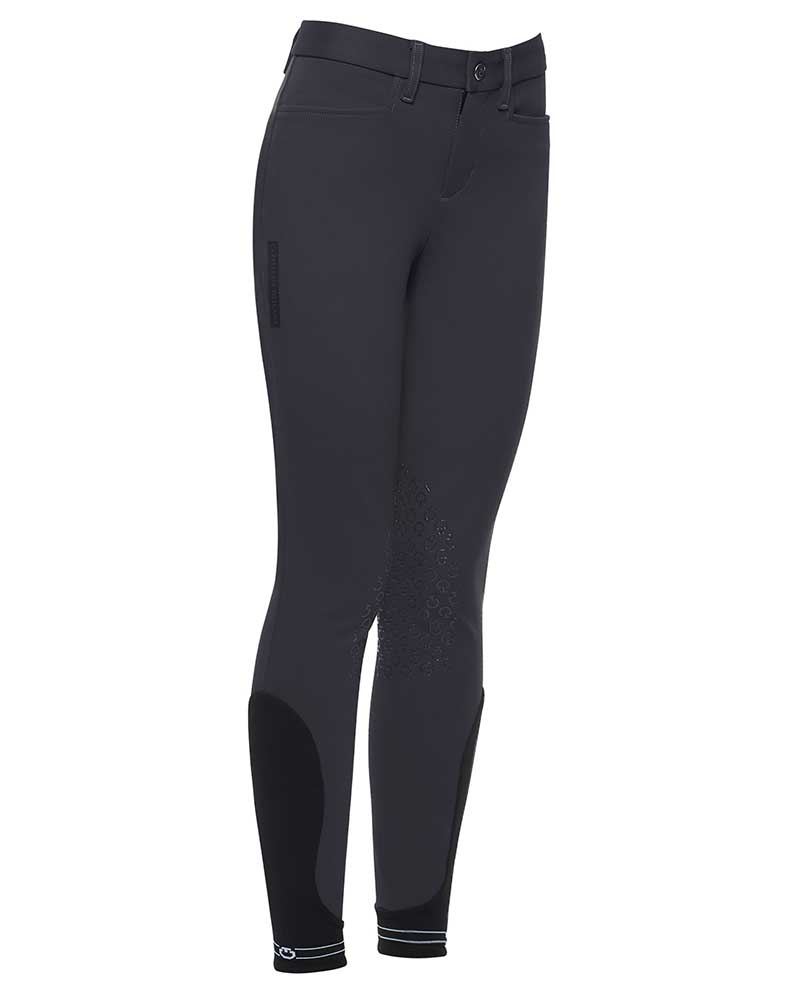 Pantalons d'équitation gris bleuté (grip aux genoux) junior unisexe - Cavalleria Toscana