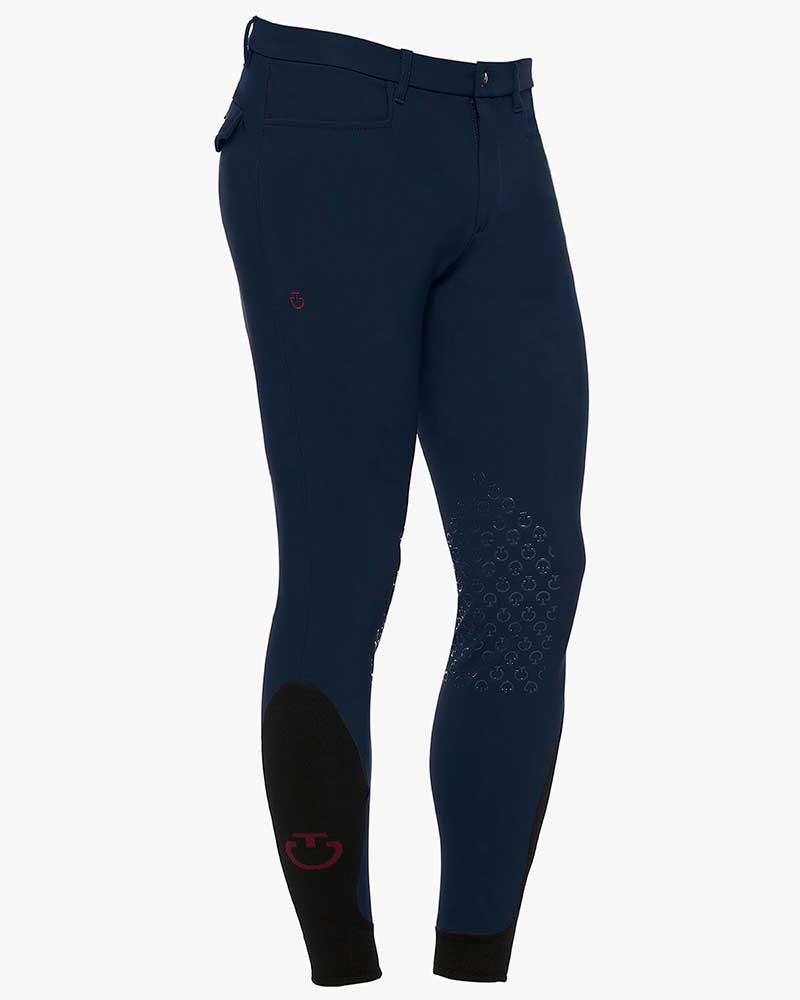 Pantalones de montar a caballo azul marino (grip rodilla) para hombre - Cavalleria Toscana