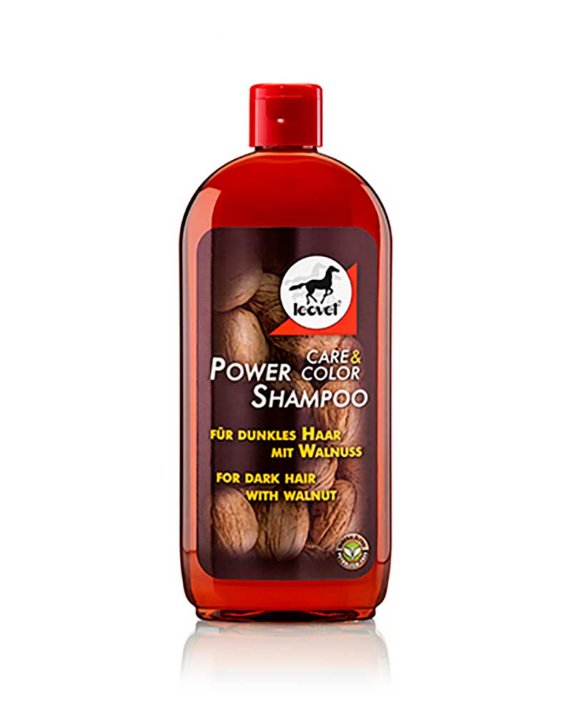 Shampoing de noix pour chevaux foncés (500 ml) Power Shampoing walnut - Leovet