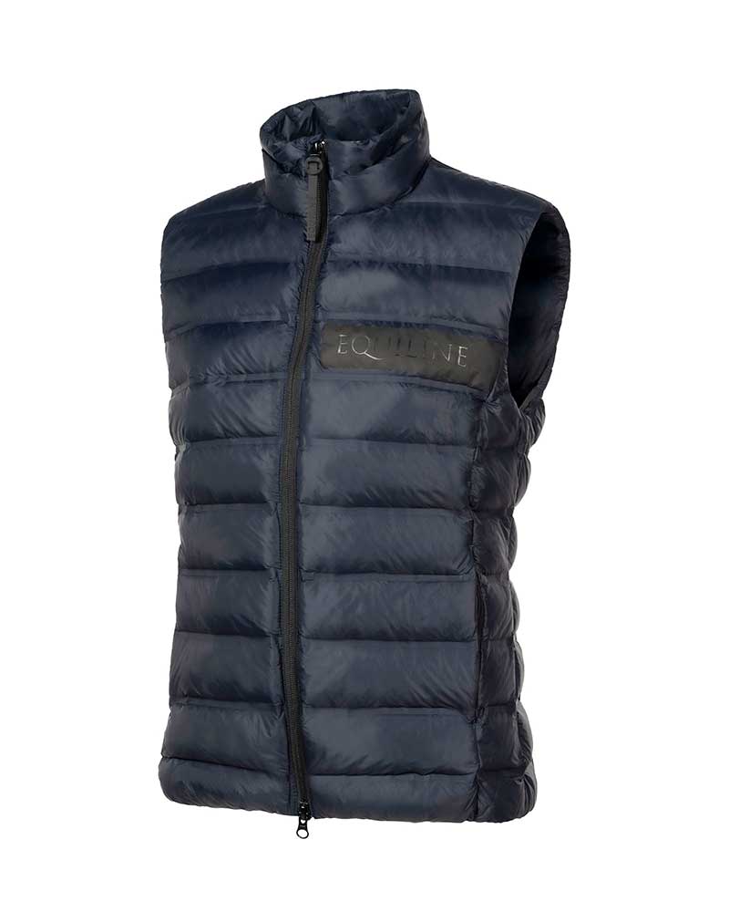 Gilet matelassé bleu marine unisexe Edriko/Elidebe - Equiline