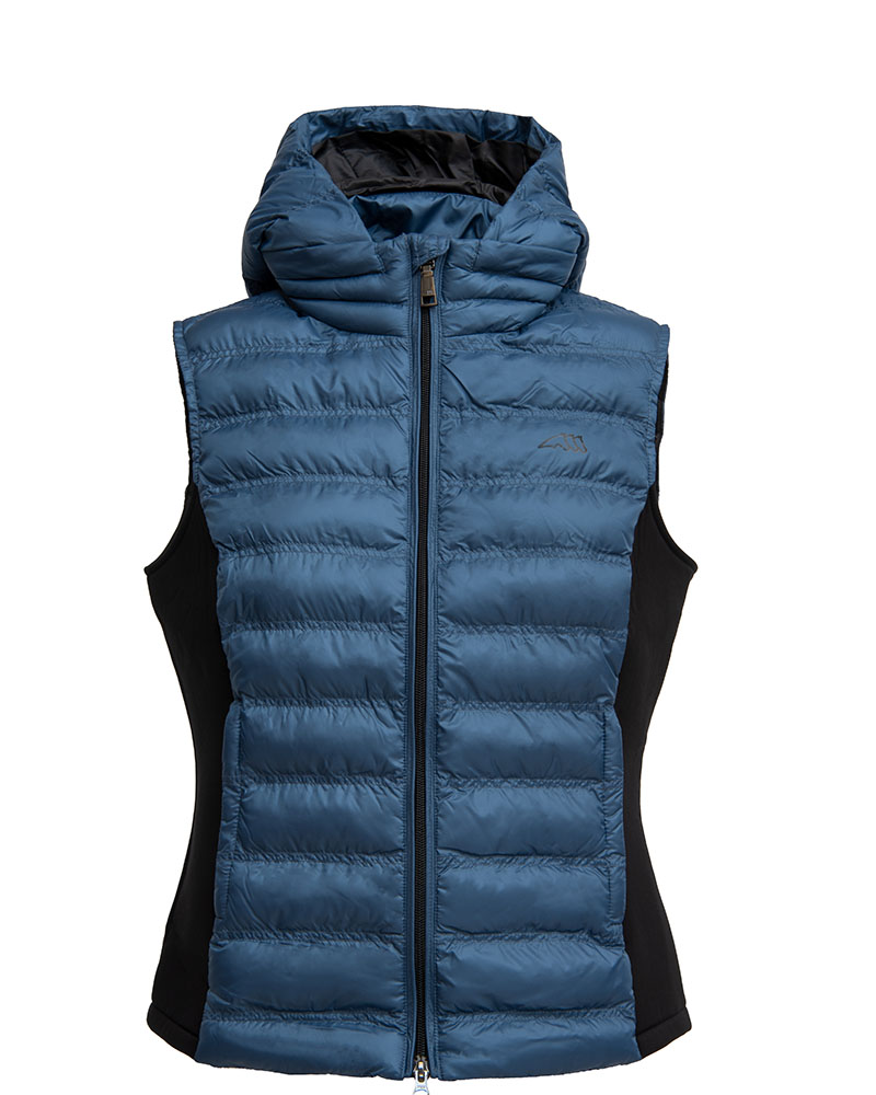 Gilet bleu avec capuche pour femme Elime - Equiline