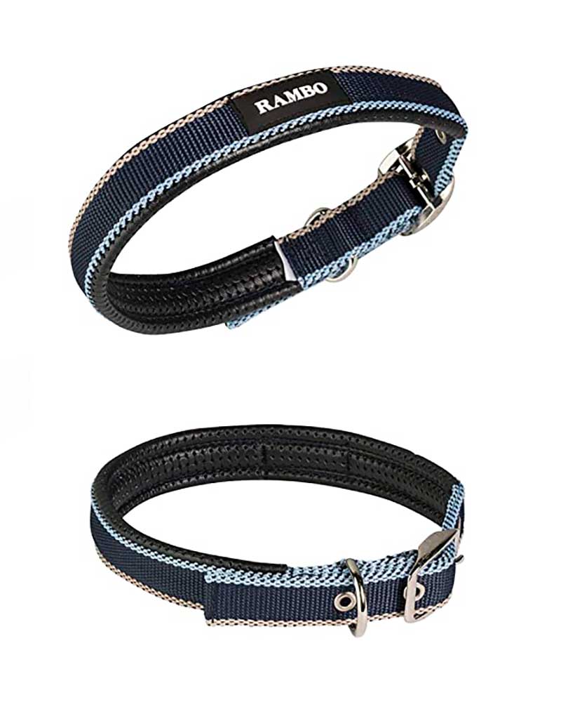 Collier pour chien bleu marine - Rambo