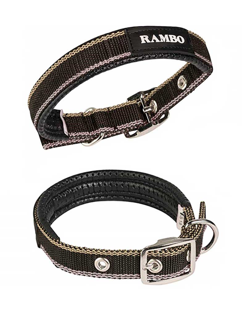 Dark Brown Dog Collar - Rambo