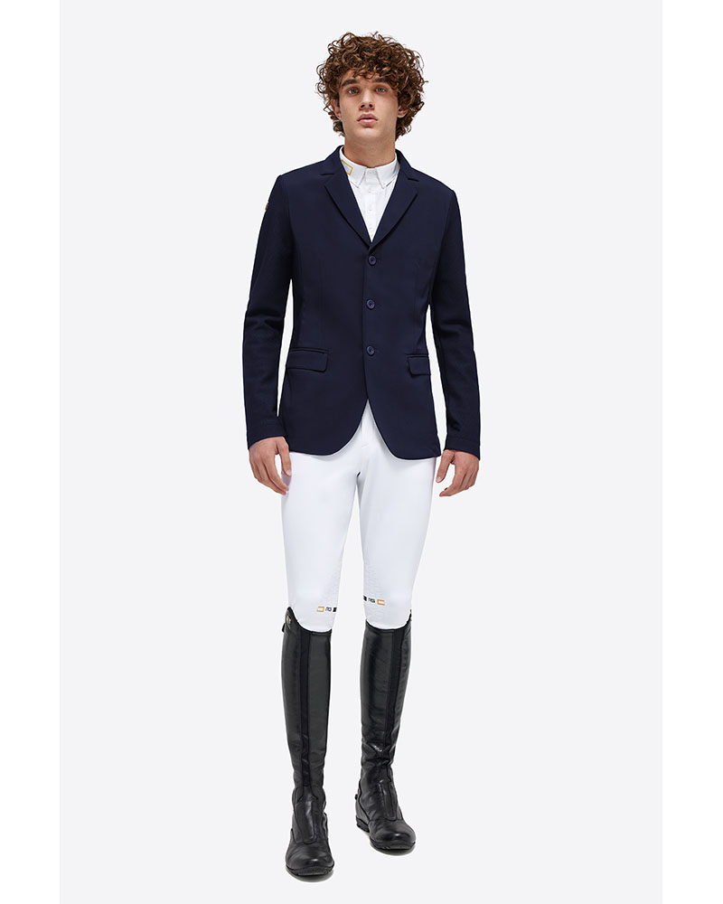Veste de compétition bleu marine en jersey et mesh pour homme - RG