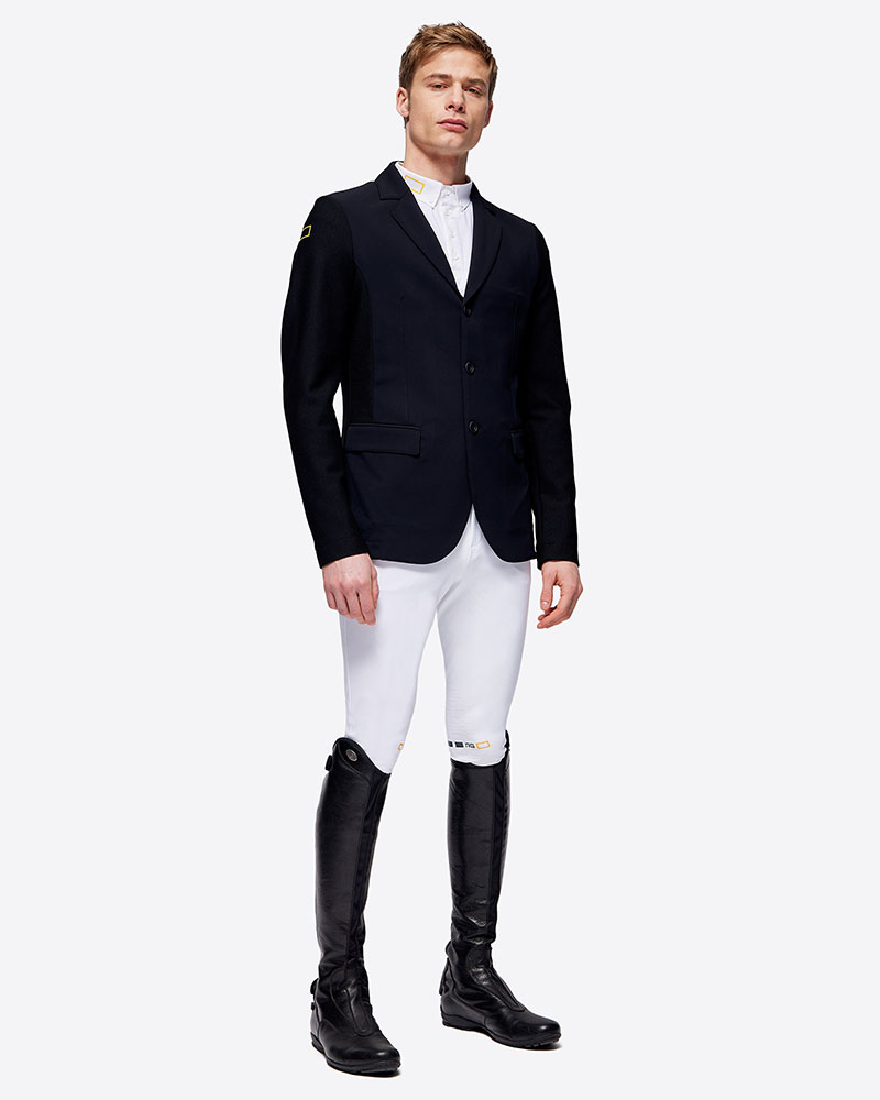 Veste de compétition noire en jersey et mesh pour homme - RG