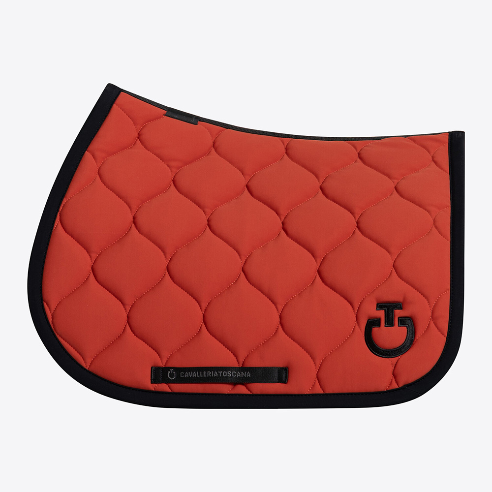 Sudadero de salto rojo con acolchado circular y logo bordado para caballo y pony New Circular Quilted - Cavalleria Toscana