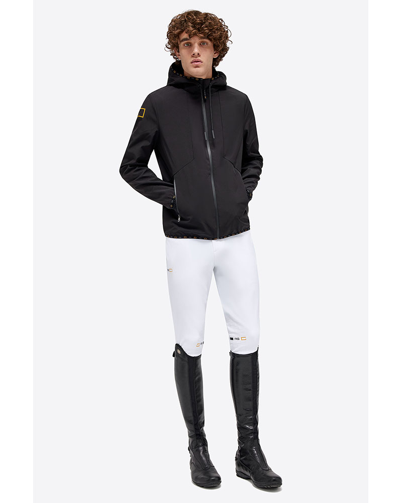 Veste softshell noire imperméable à capuche pour homme - RG