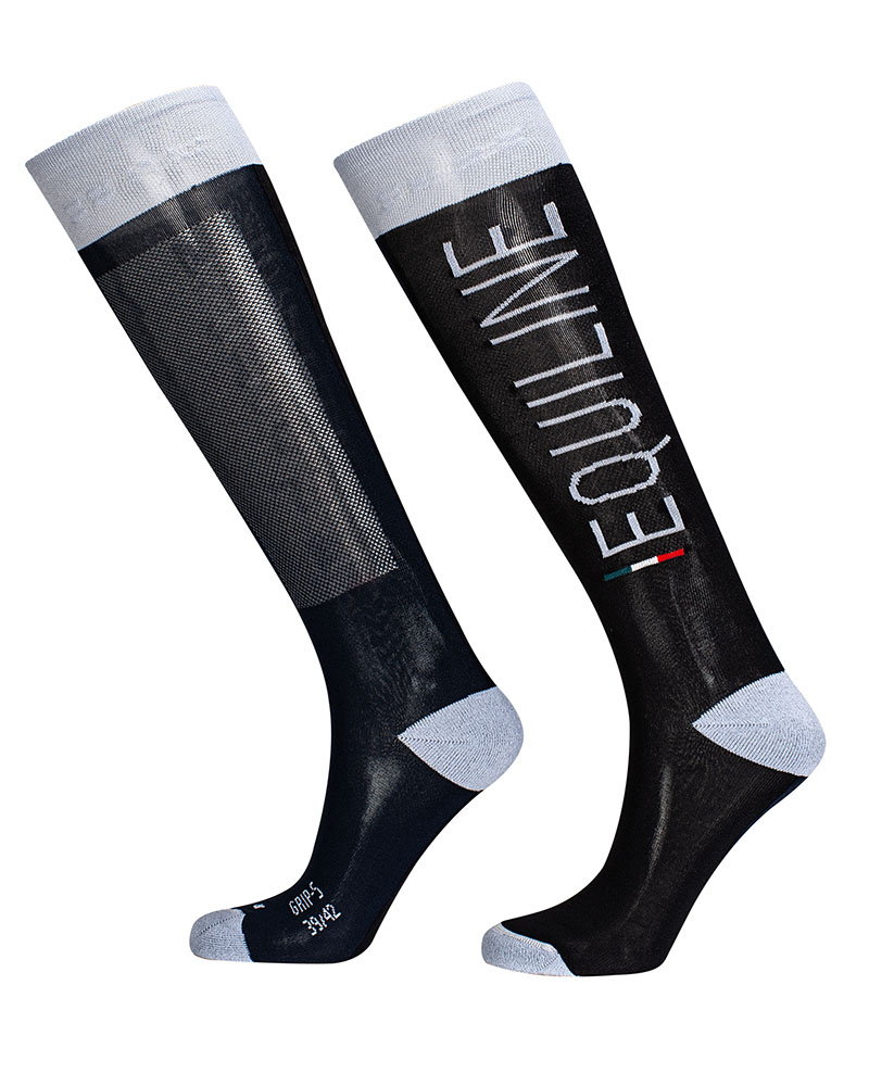 Chaussettes d'équitation en noir unisexe Ibert - Equiline